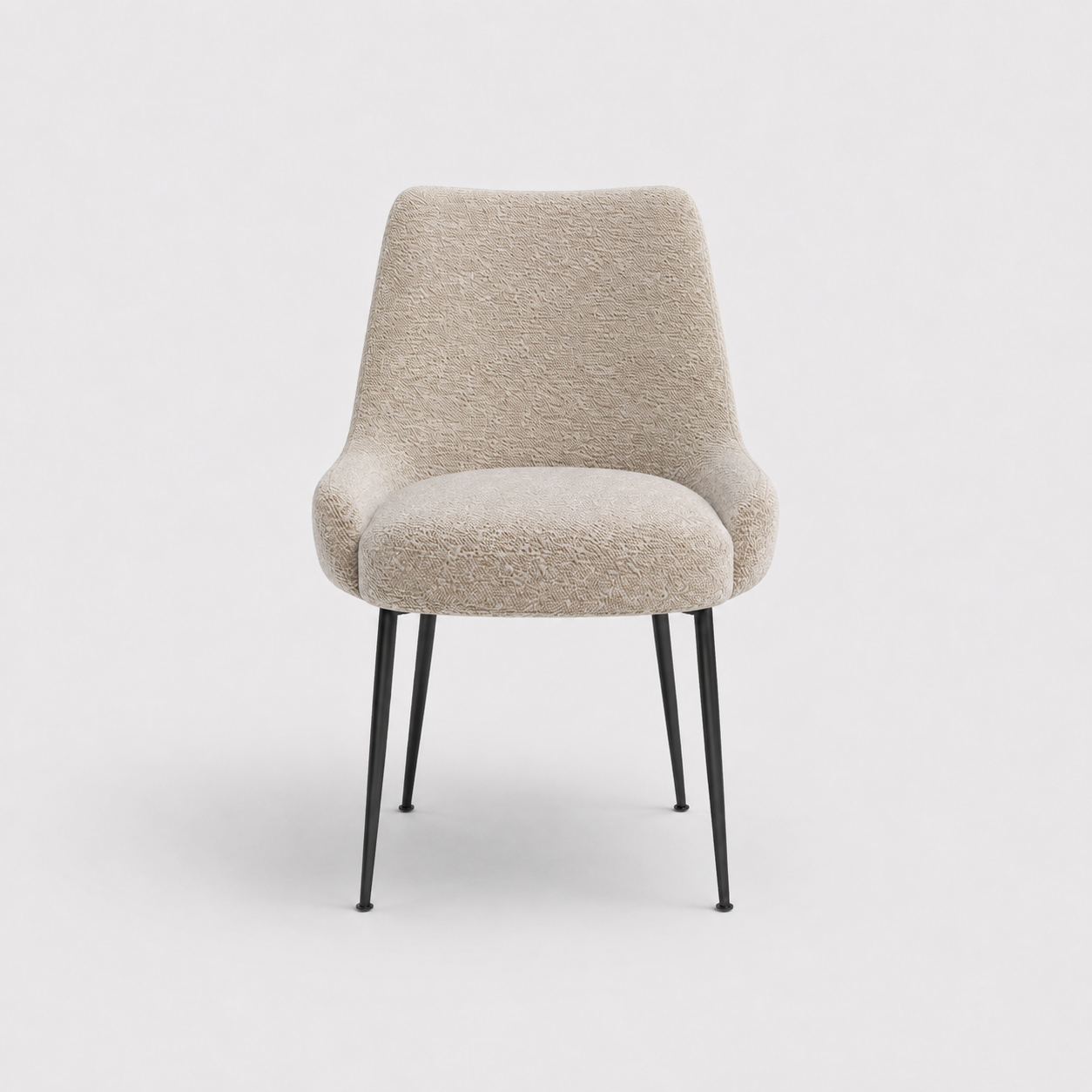 Set of 2 RAKL Bouclette Chairs With Black Legs - Image 3