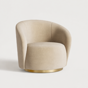 JADE Velvet Swivel Armchair - Image 1