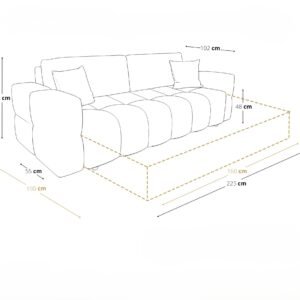 RAFAEL Velvet Express Convertible Sofa - Image 7