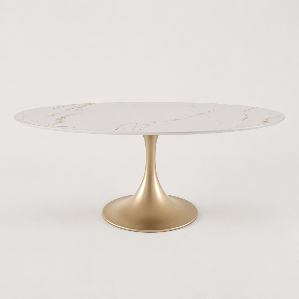 NYMPHEA Dining Table With Gold Legs, 180 cm