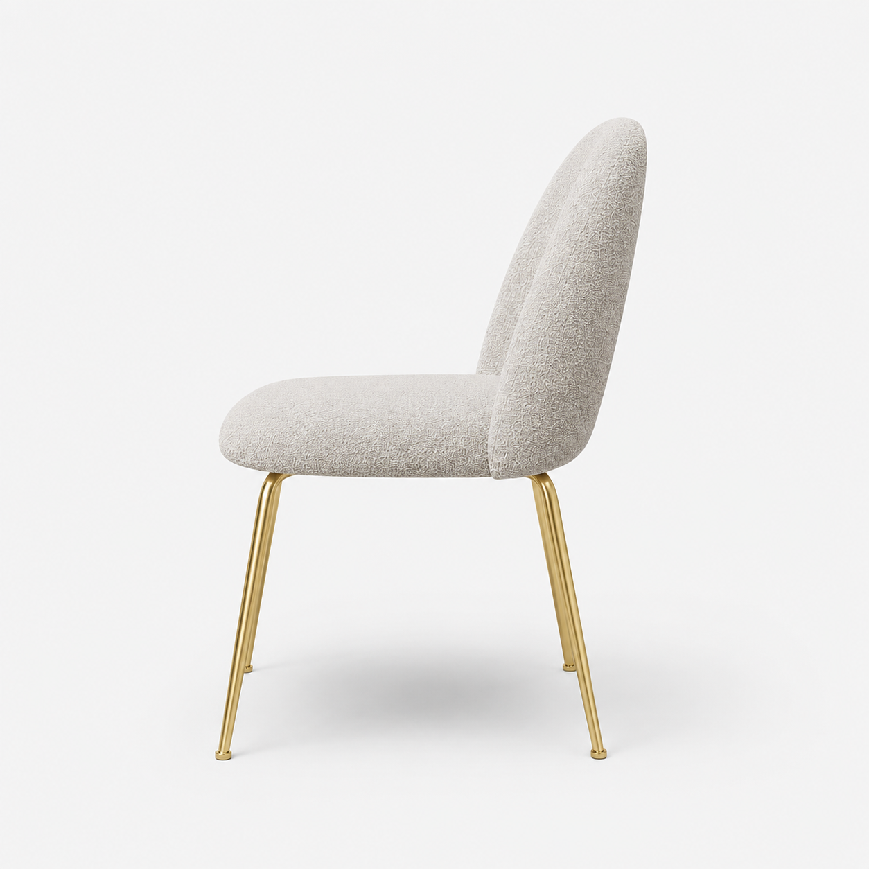 Set Of 2 ELLA Bouclette Chairs With Gold Legs - Image 5