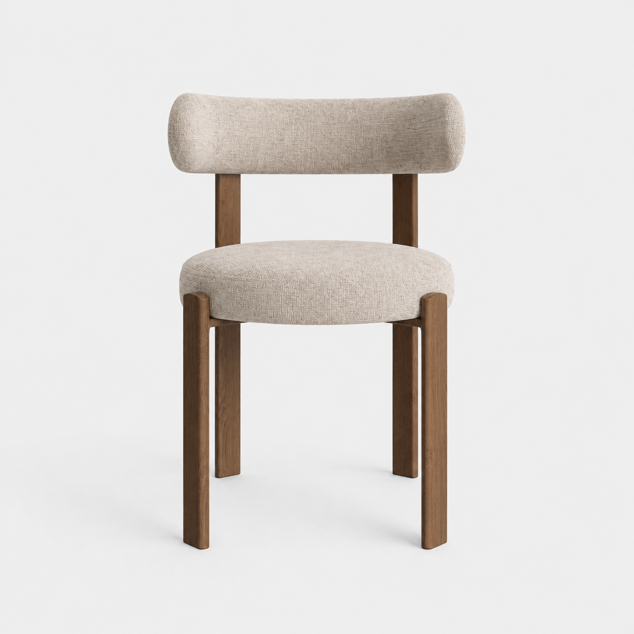 Set Of 2 OREN Beige Embossed Velvet Chairs - Image 3