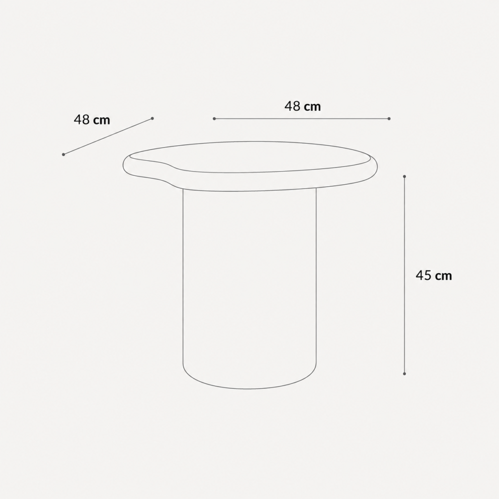 ALKO Microcement Coffee Table 48cm