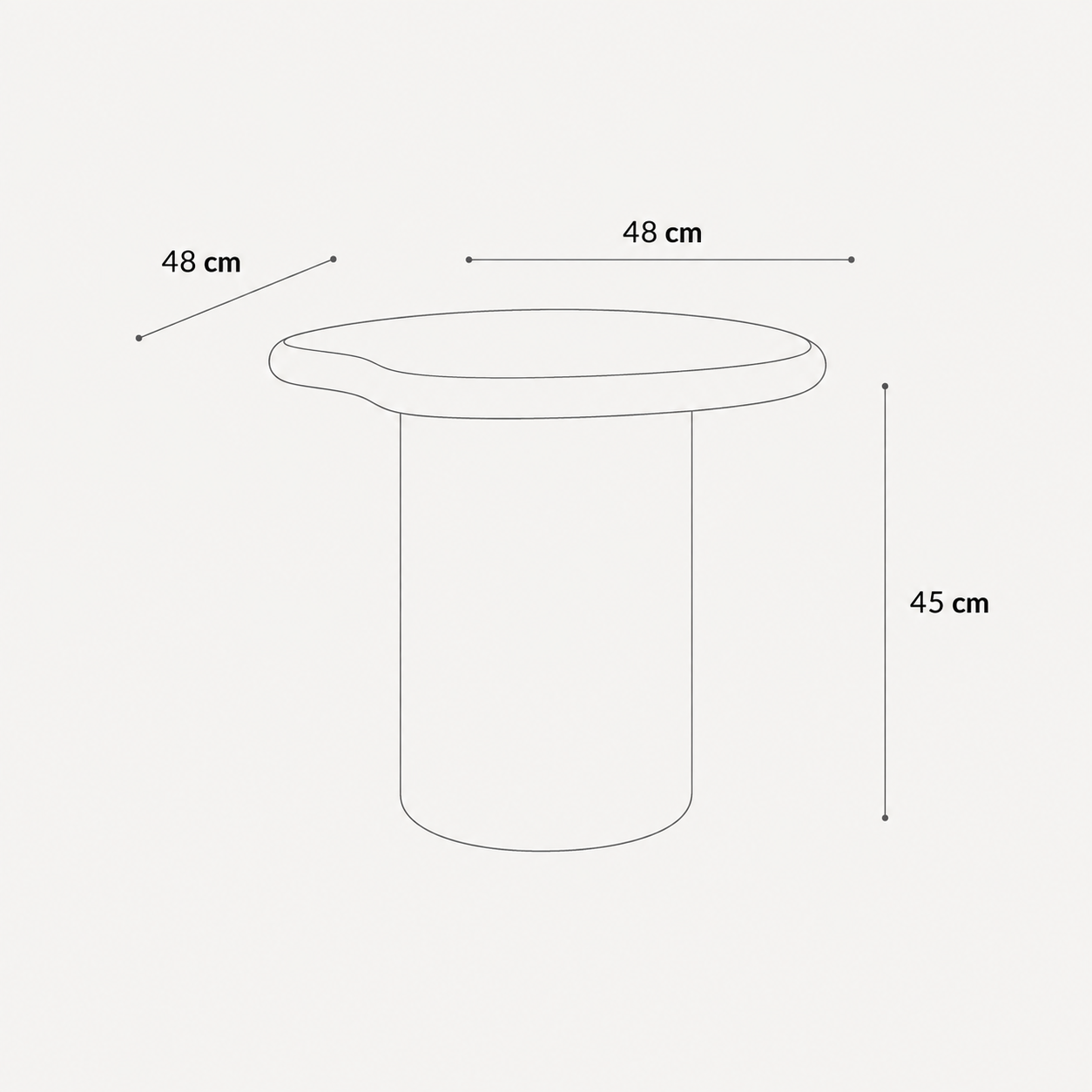 ALKO Microcement Coffee Table 48cm - Image 6
