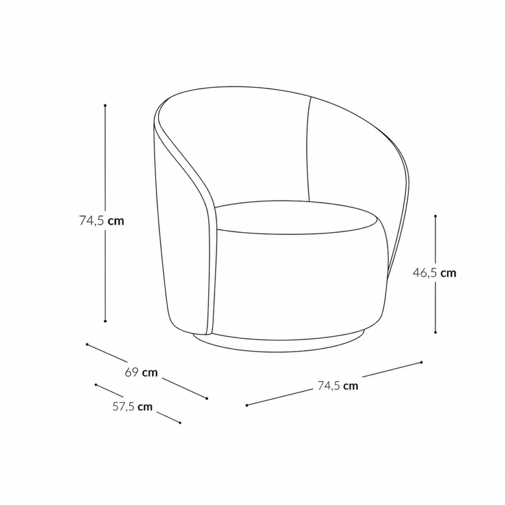 JADE Velvet Swivel Armchair