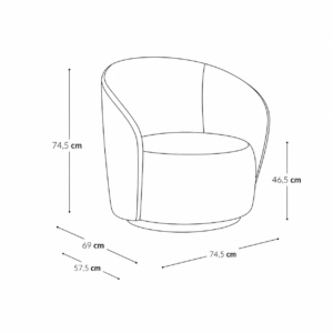 JADE Velvet Swivel Armchair - Image 5