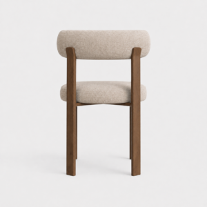 Set Of 2 OREN Beige Embossed Velvet Chairs - Image 4