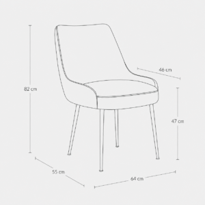 Set of 2 RAKL Bouclette Chairs With Black Legs - Image 7