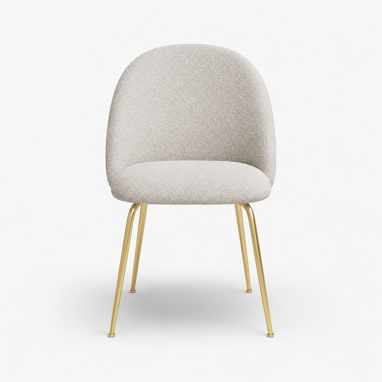 Set Of 2 ELLA Bouclette Chairs With Gold Legs - Image 3