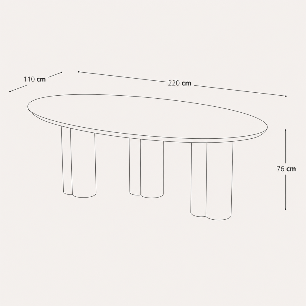 LIRA Dining Table, 220cm