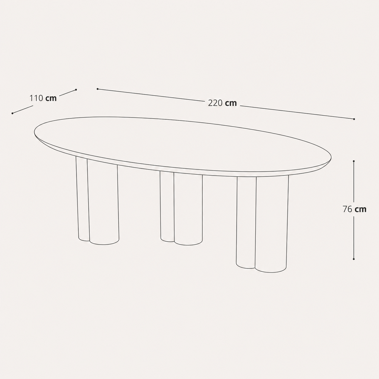 LIRA Dining Table, 220cm - Image 4