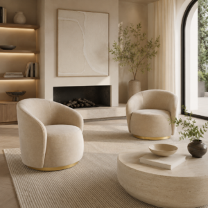JADE Velvet Swivel Armchair - Image 2