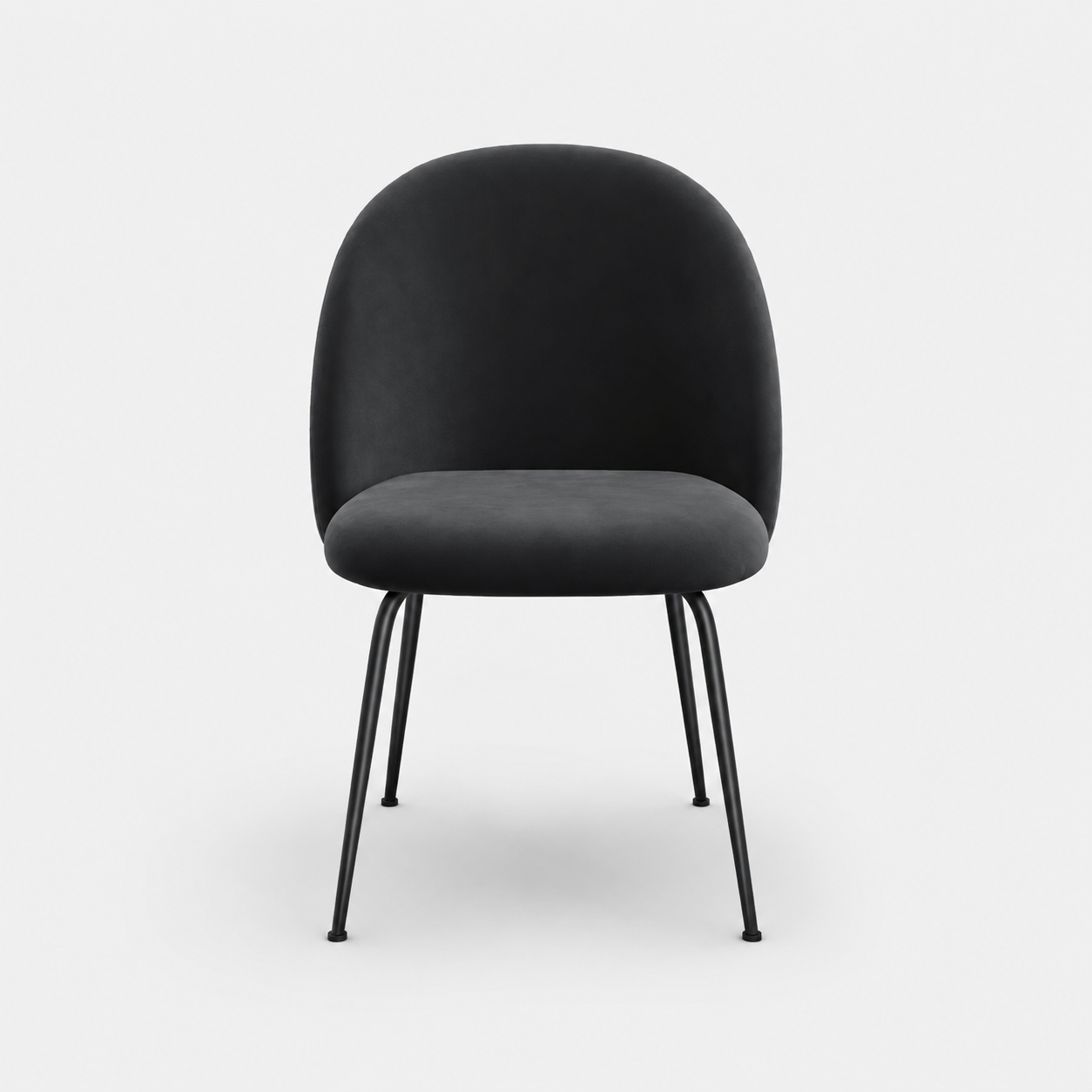 Set Of 2 ELLA Velvet Chairs With Black Legs - Image 3
