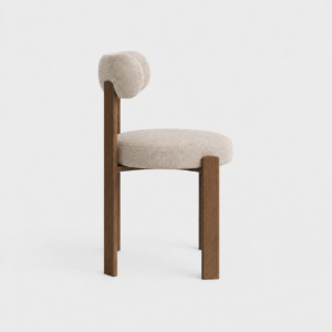 Set Of 2 OREN Beige Embossed Velvet Chairs - Image 5