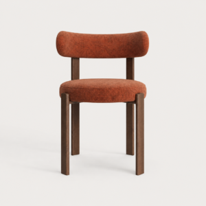 Set Of 2 OREN Terracotta Embossed Velvet Chairs - Image 3