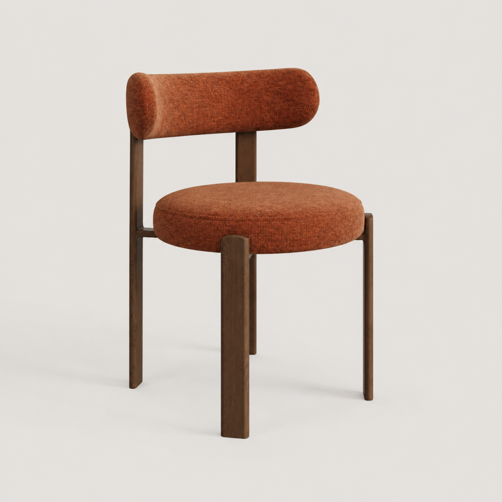 Set Of 2 OREN Terracotta Embossed Velvet Chairs