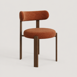 Set Of 2 OREN Terracotta Embossed Velvet Chairs - Image 1