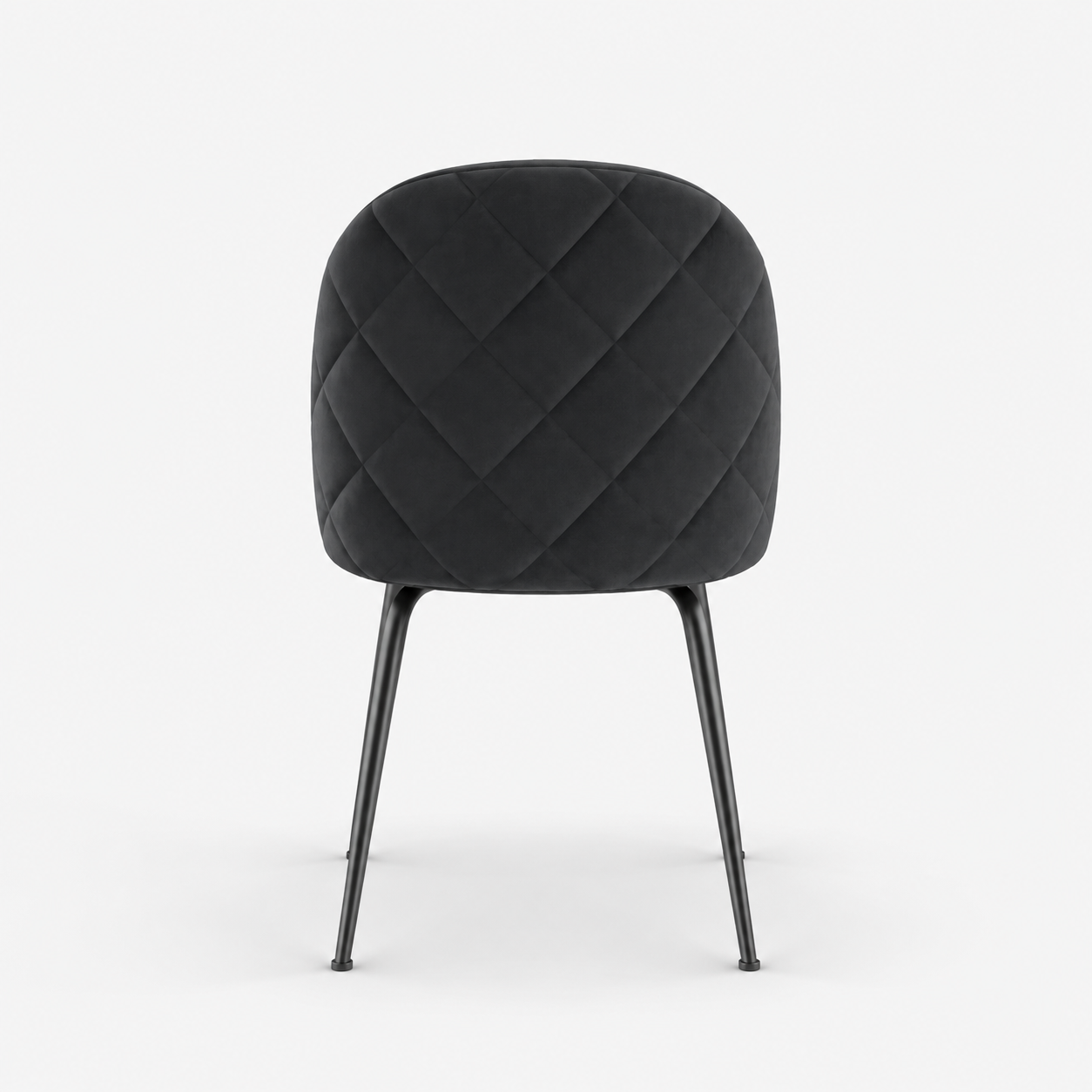 Set Of 2 ELLA Velvet Chairs With Black Legs - Image 4