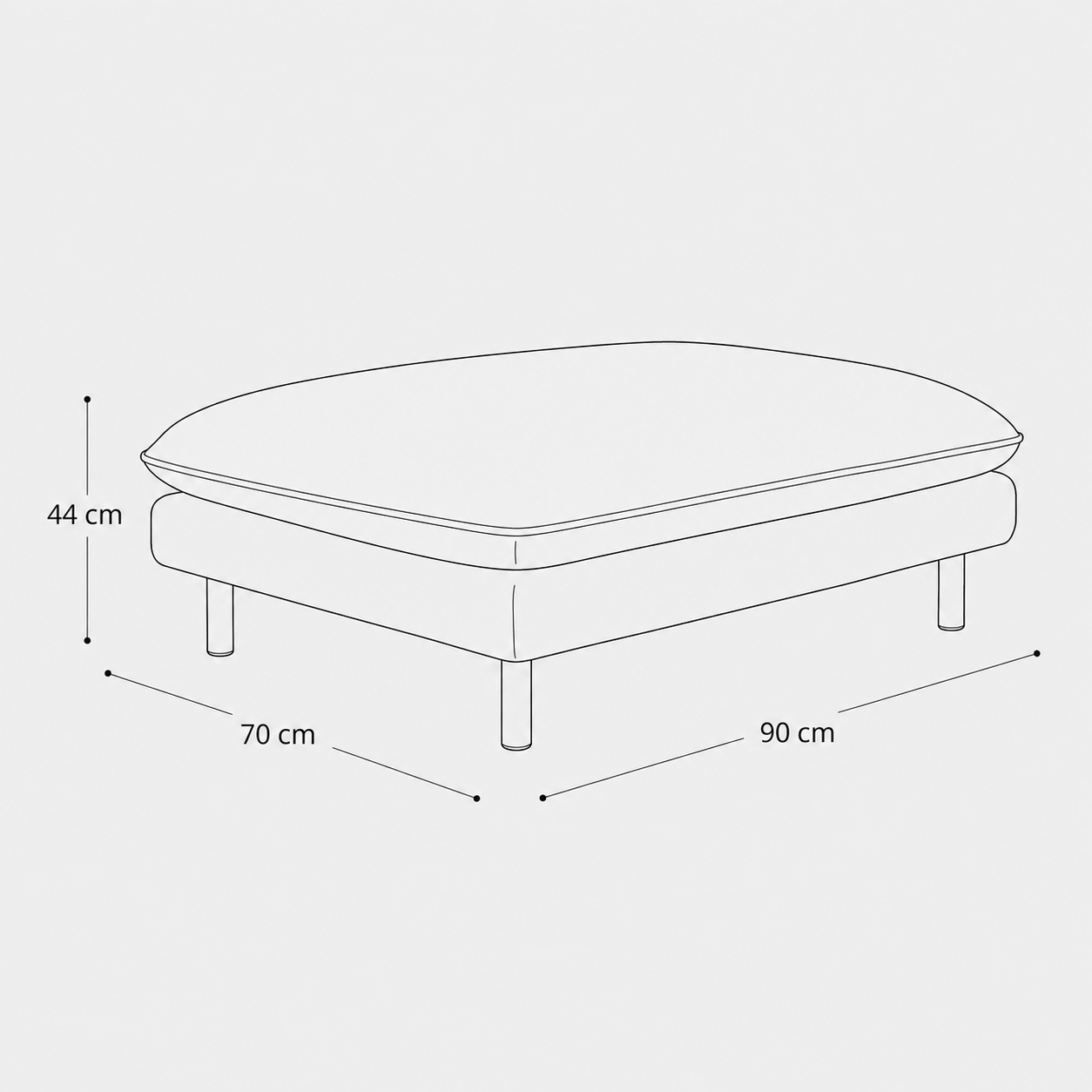 ISAK Velvet Pouf - Image 4