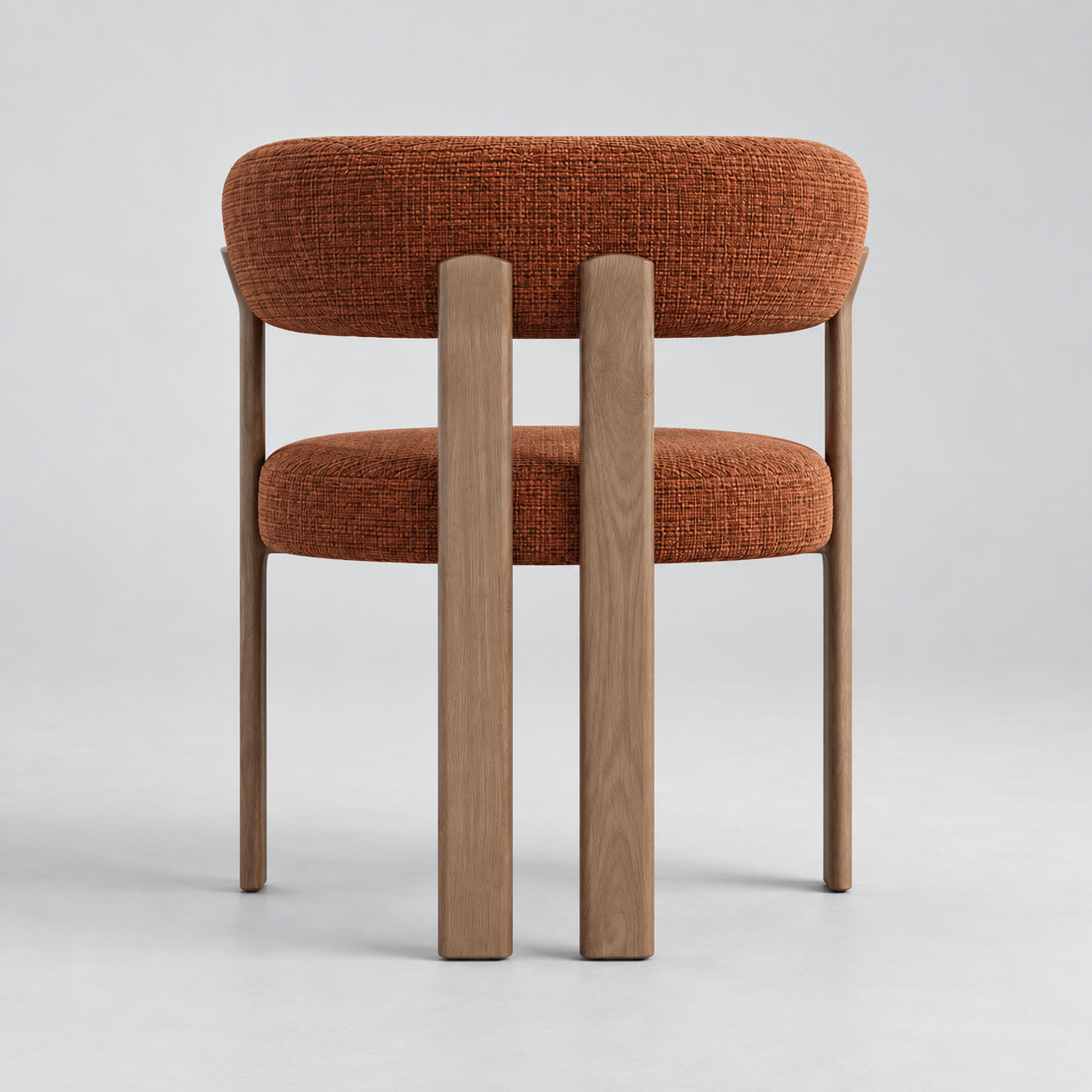 Set of 2 Small OREN Terracotta Embossed Velvet Armchairs - Image 3
