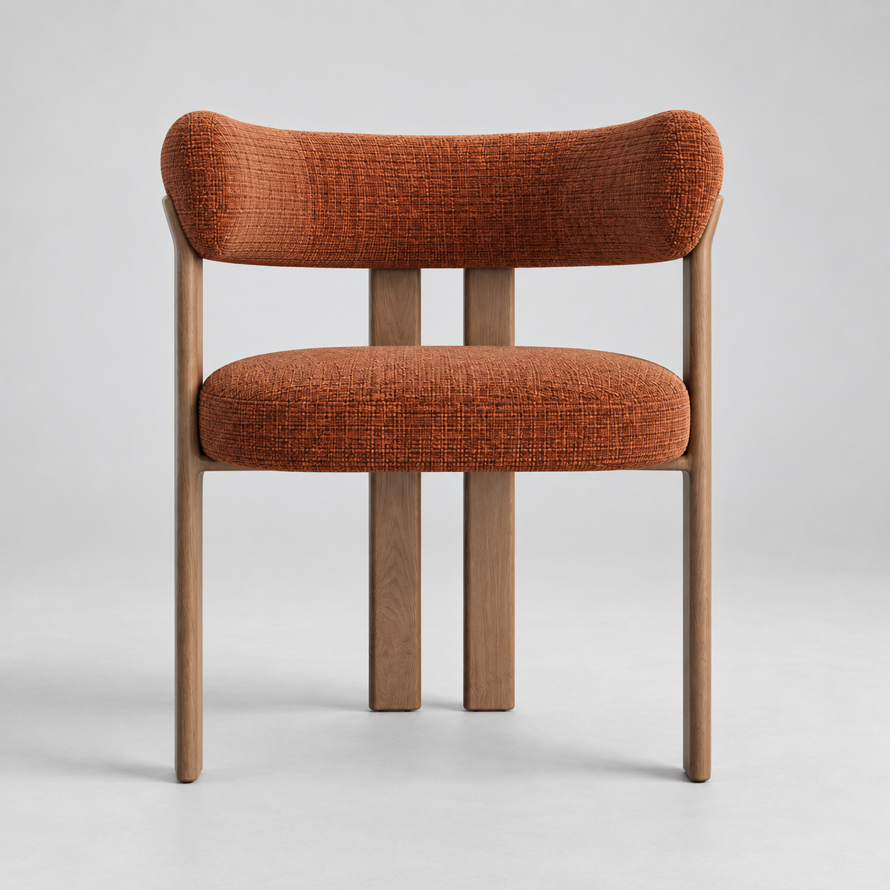 Set of 2 Small OREN Terracotta Embossed Velvet Armchairs - Image 2