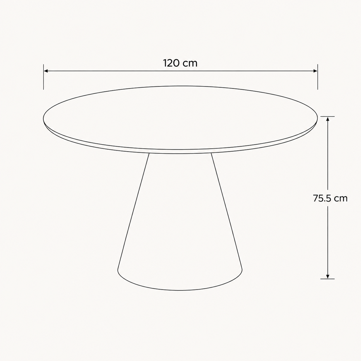 TARA dining table 120cm - Image 5
