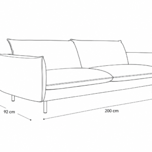 ISAK 3-seater Velvet Sofa - Image 6
