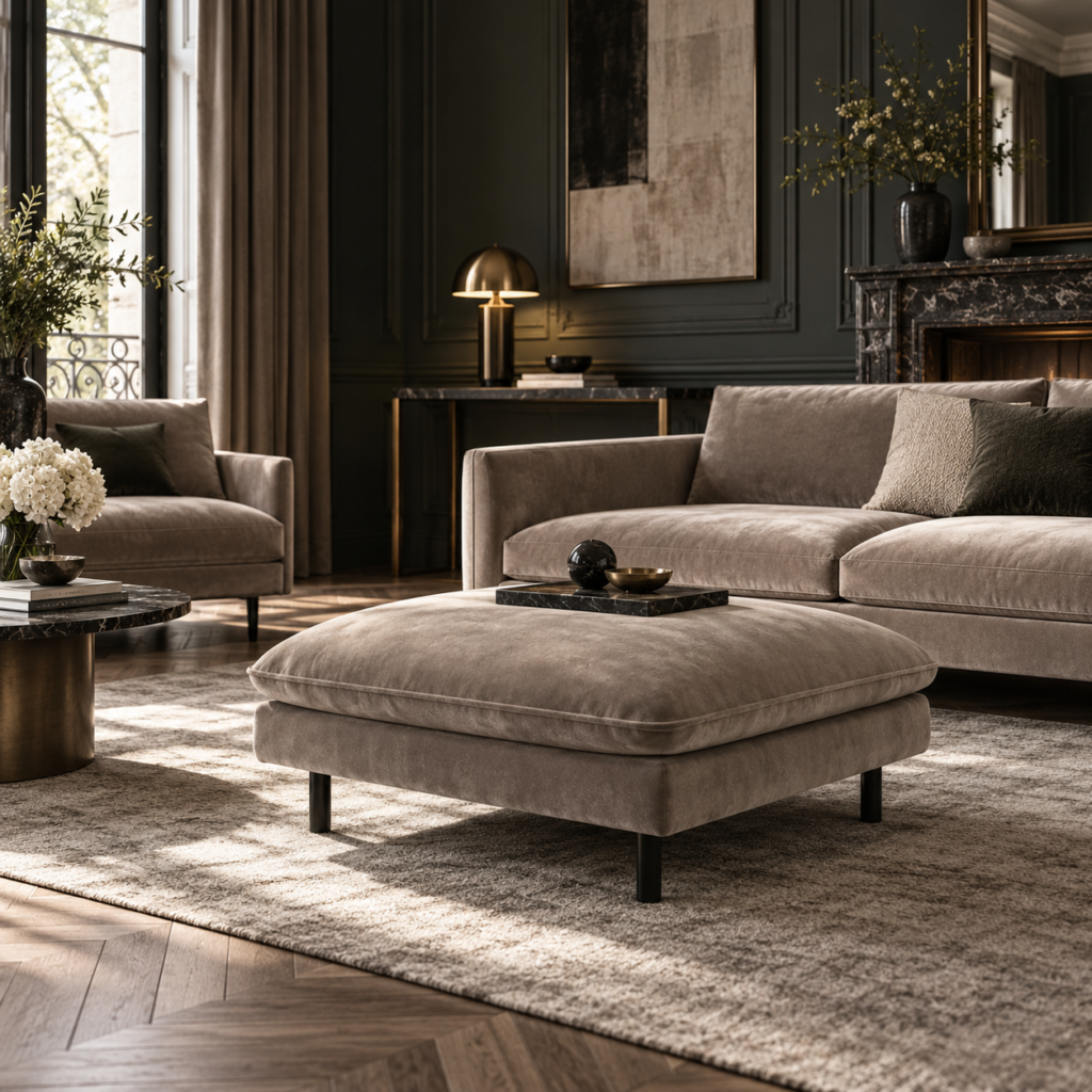 ISAK Velvet Pouf